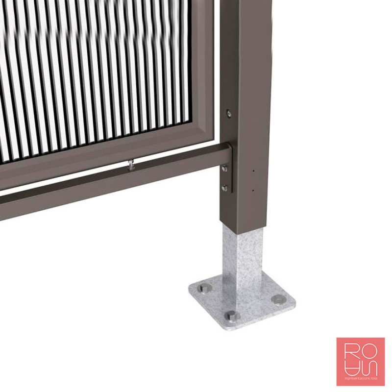 Pèrgola d'ombreig amb teulat en llistons de fusta model Océano